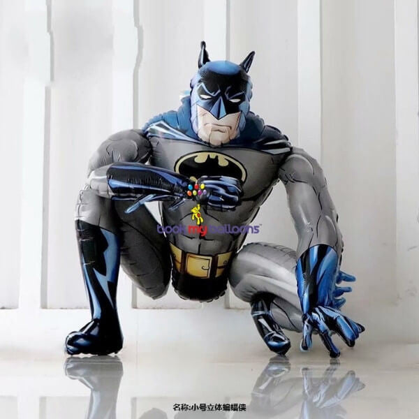Arjoos| Batman 3D Figure Shape Foil Premium Balloon for Kids | Superhero Theme - Size 55 cm X 63 cm | Batman 3D Real Life Balloon |Party supplies Kit For Birthday Parties - ( Pack of 1 )
