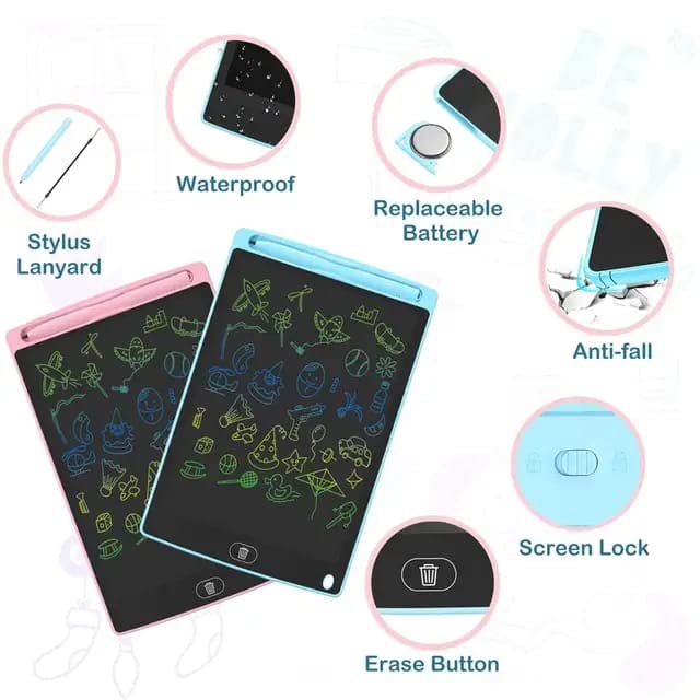 Arjoos | 8.5Inch LCD Writing Tablet Smart LCD Writing Pad Tablet Digital Slate for Kids Graphics Learning Toys