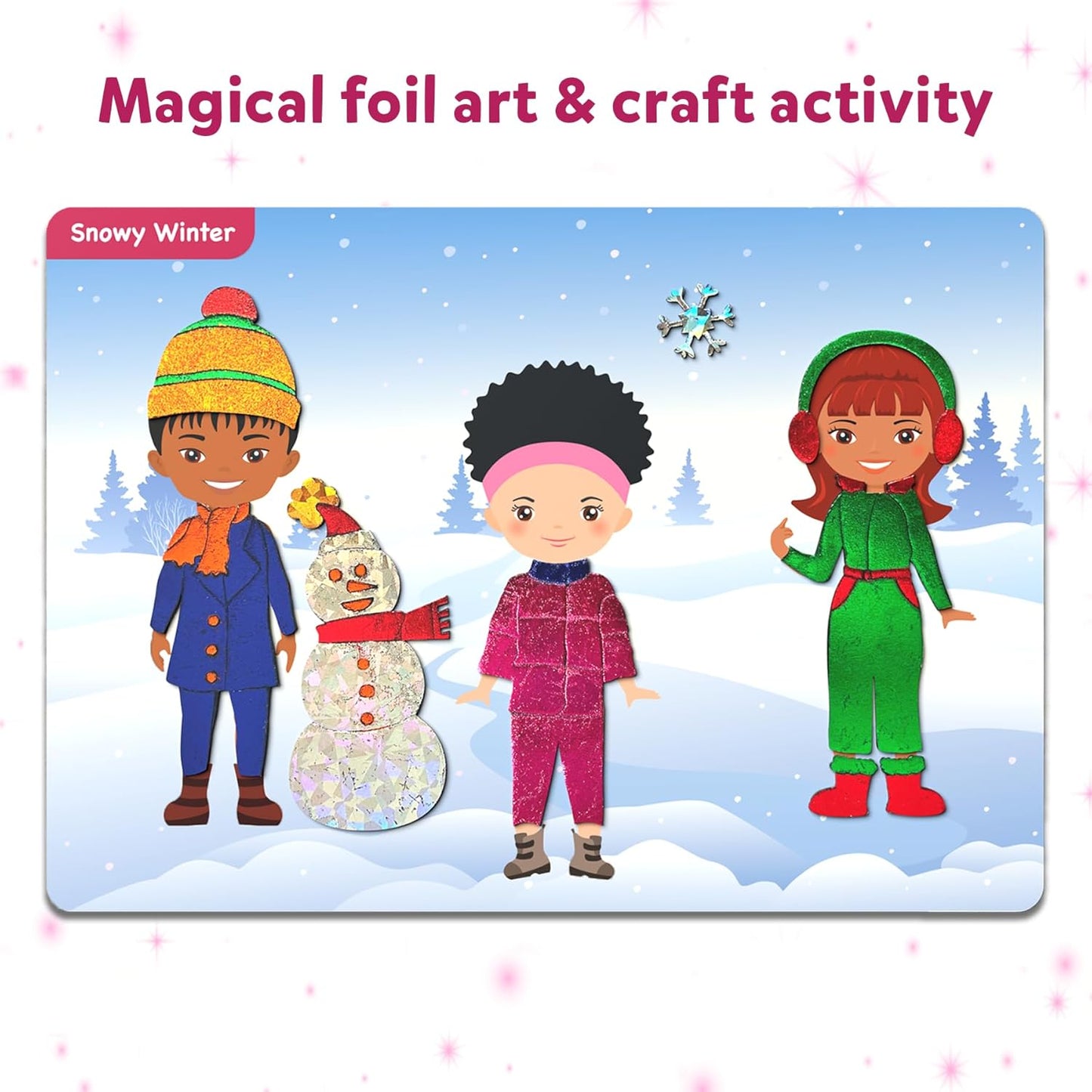 Arjoos | Foil Fun Dress Up, No Mess Art for Kids, Craft Kits & Supplies | DIY Creative Activity | Gifts for Girls & Boys | Birthday Gifts for Kids - Pack of 1