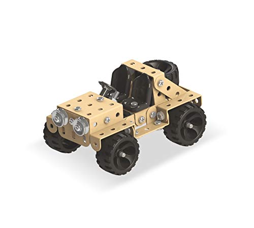 Arjoos | Mechanix Safari Building and Construction | 155 Pieces in The Game | Can Make 5 Different Safari Cars Models | Set for Boys and Girls | high quality steel | Ages 3, 4, 5, 6, 7 | Travel Toys | Multicolour