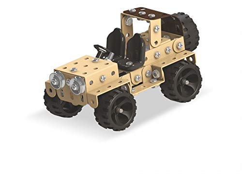 Arjoos | Mechanix Safari Building and Construction | 155 Pieces in The Game | Can Make 5 Different Safari Cars Models | Set for Boys and Girls | high quality steel | Ages 3, 4, 5, 6, 7 | Travel Toys | Multicolour