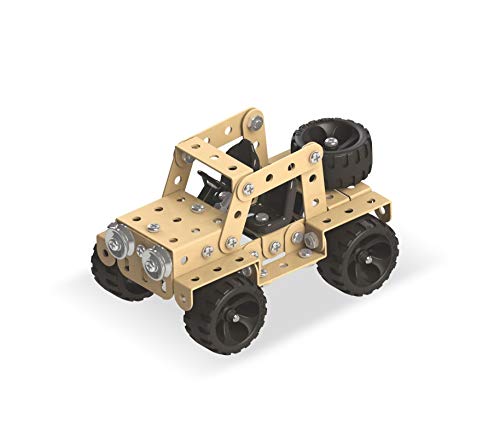 Arjoos | Mechanix Safari Building and Construction | 155 Pieces in The Game | Can Make 5 Different Safari Cars Models | Set for Boys and Girls | high quality steel | Ages 3, 4, 5, 6, 7 | Travel Toys | Multicolour
