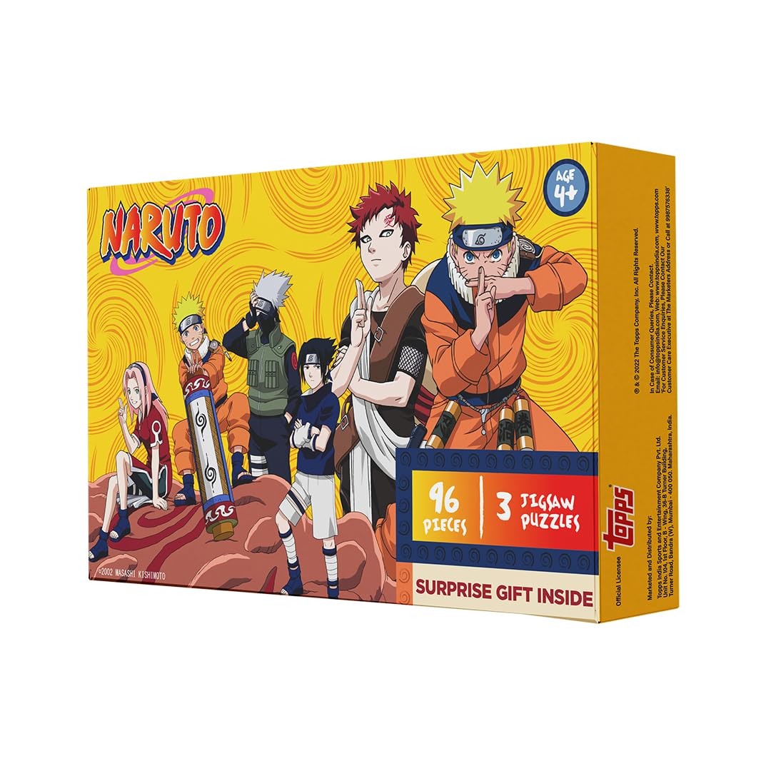 Arjoos | Naruto Jigsaw Puzzles Bundle (96 pieces) - 3 In 1 | Return Gifts for Kids | 4+years