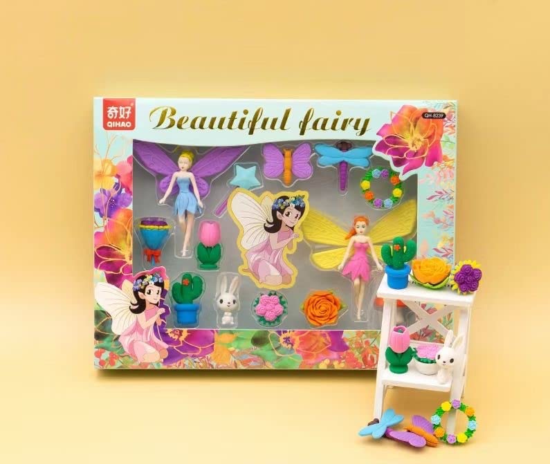 Arjoos | Fairy-Themed Erasers and Stationery Set | Cute and Colorful Stationery Kit for Creative Writing and Drawing | Birthday Gifts for Kids - Pack of 1 - ( Ages - 3+ )