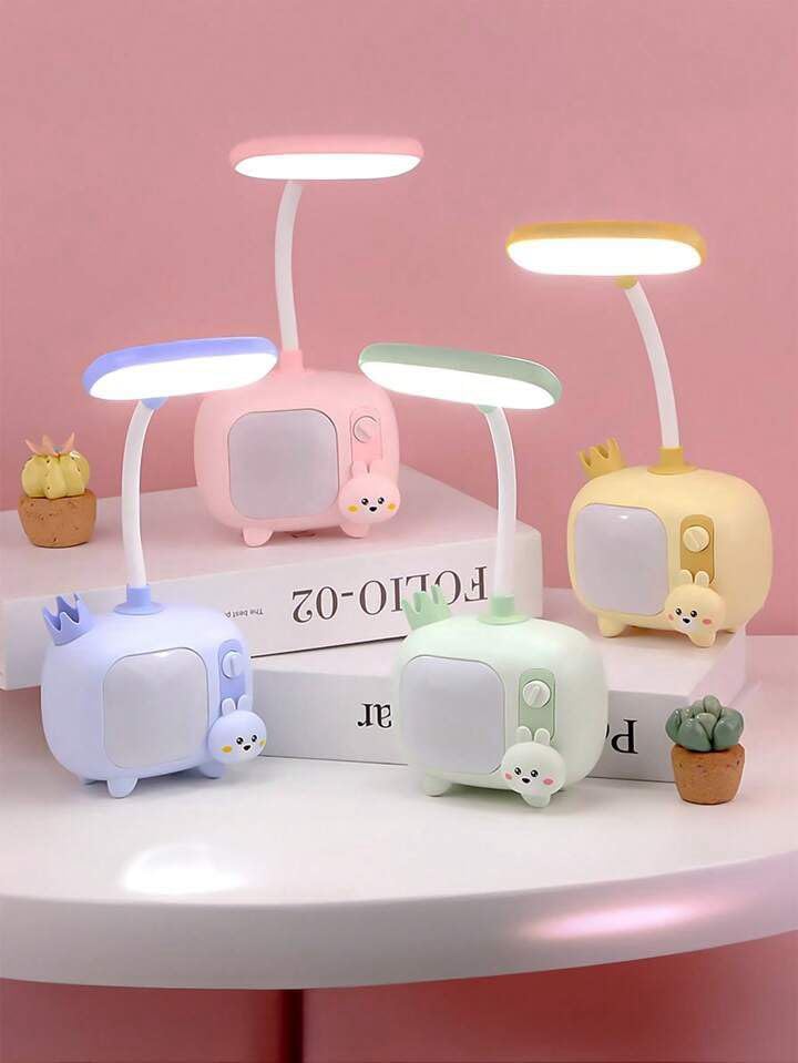 Arjoos | 2-in-1 USB Rechargeable LED Study Table Lamp with Pen Holder for Kids – Eye Protection Desk Light for Girls & Boys | Flexible Neck, Touch Control | Ideal for Bedroom & Study Table | Birthday Gifts for Kids - Pack of 1 - ( Ages - 3+ )