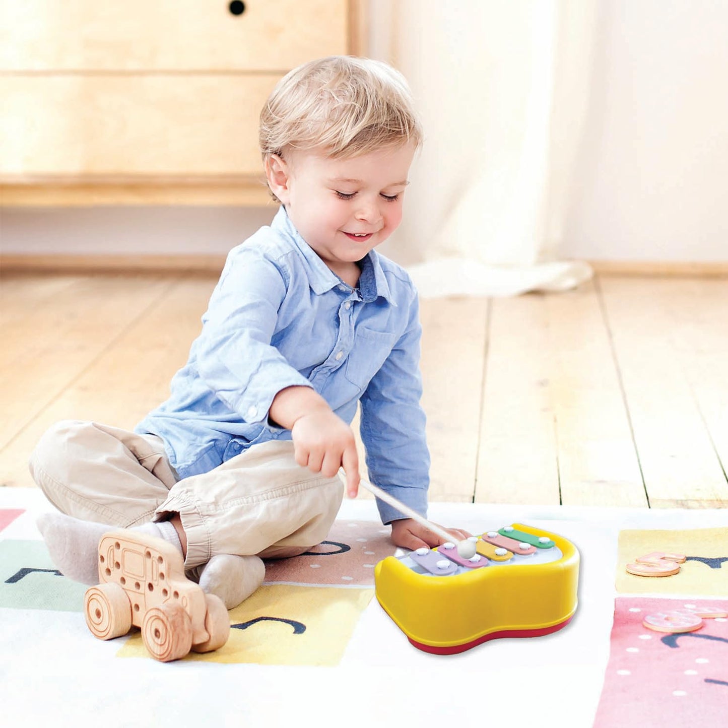 Arjoos | 2-in-1 Xylophone Musical Piano | Interactive Preschool Learning Instrument & Toy with 8 Keys, 2 Mallets | Ideal for Baby, Boys and Girls | Birthday Gift For Kids 5+ Years