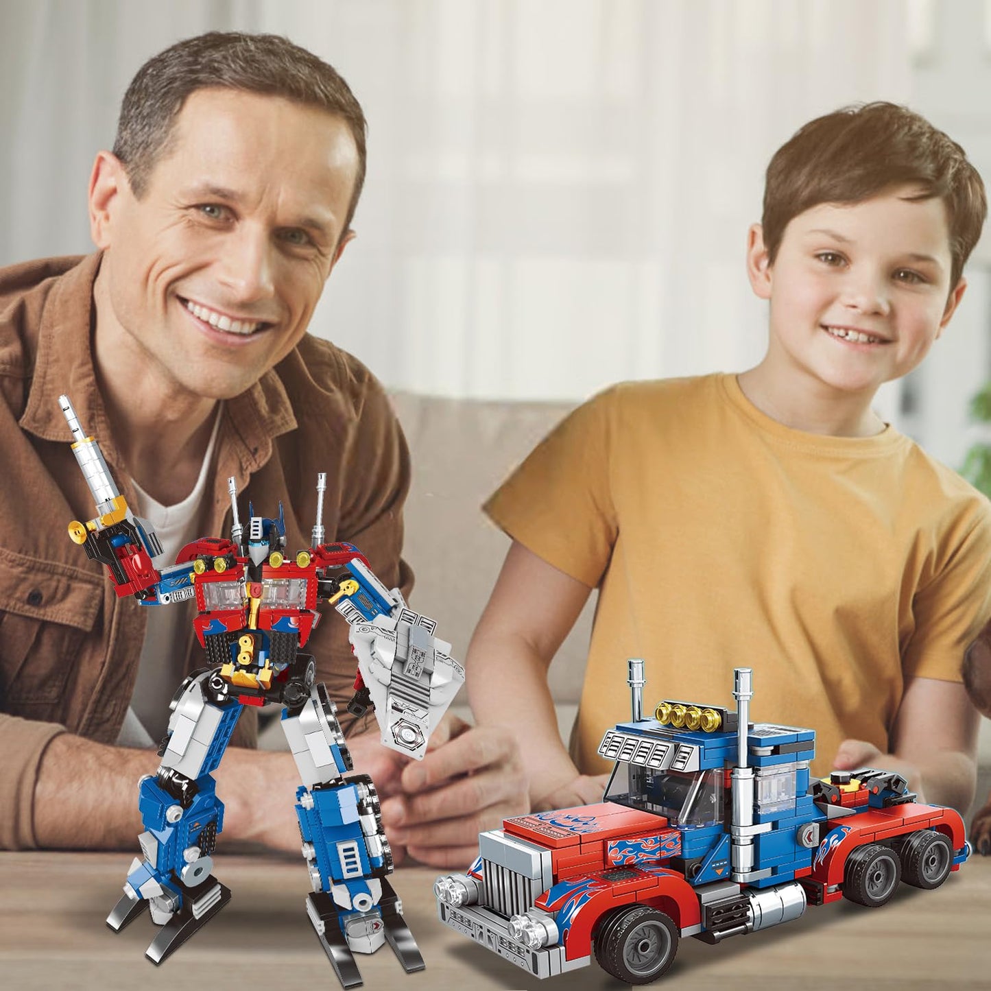 Arjoos | 8-in-2 Transforming Robot Car Building Toys for Boys Ages 8-12 – STEM Robot, Aircraft & Ship Construction Kit – Best Gift for Kids Age 10+, Christmas & Birthday Present | Pack of 1