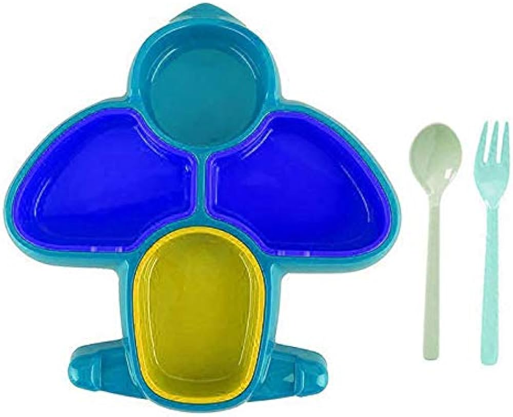 Arjoos | Baby Feeding Plates for Kids, for Breakfast and Lunch and Dinner, Aeroplane Design Plate, 75 Grams, Multicolor | Birthday Return Gifts for both Boys and Girls , Pack of 1