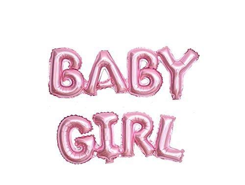 Arjoos | Pink Aluminum Set Baby Girl Foil Balloon | Baby Girl Text Alphabetic Foil Balloons for New Born Baby Girl Arrival Party Decoration | Party supplies Kit For Birthday Parties .