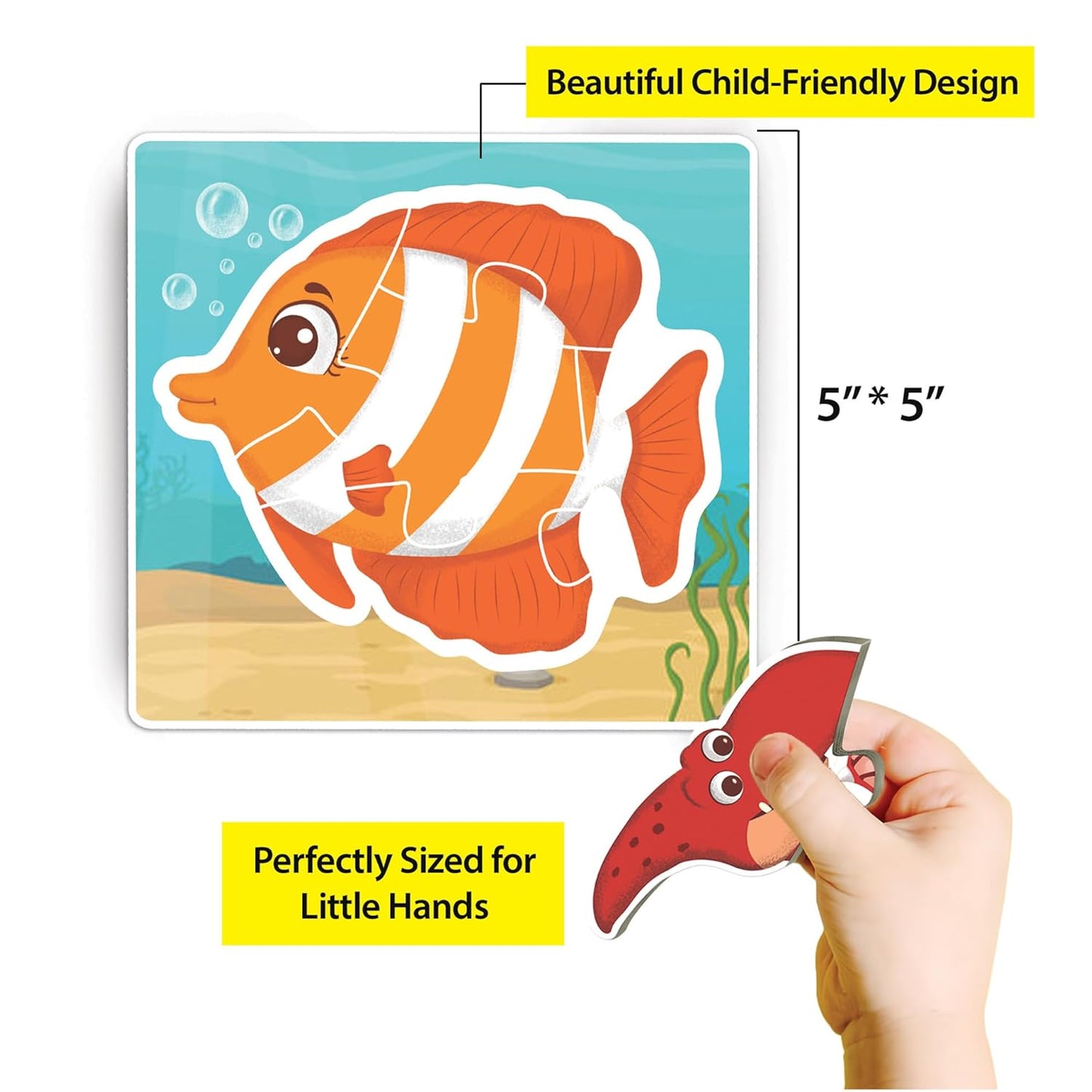 Arjoos | Baby’s First Puzzle Game: Animal & Dinosaur Puzzles - ( One Pack )| Set of 1 Cardboard Puzzles with 15 Pcs | Early Puzzle Set for Kids - Educational Toys | Birthday gift for kids - ( Ages- 3+)
