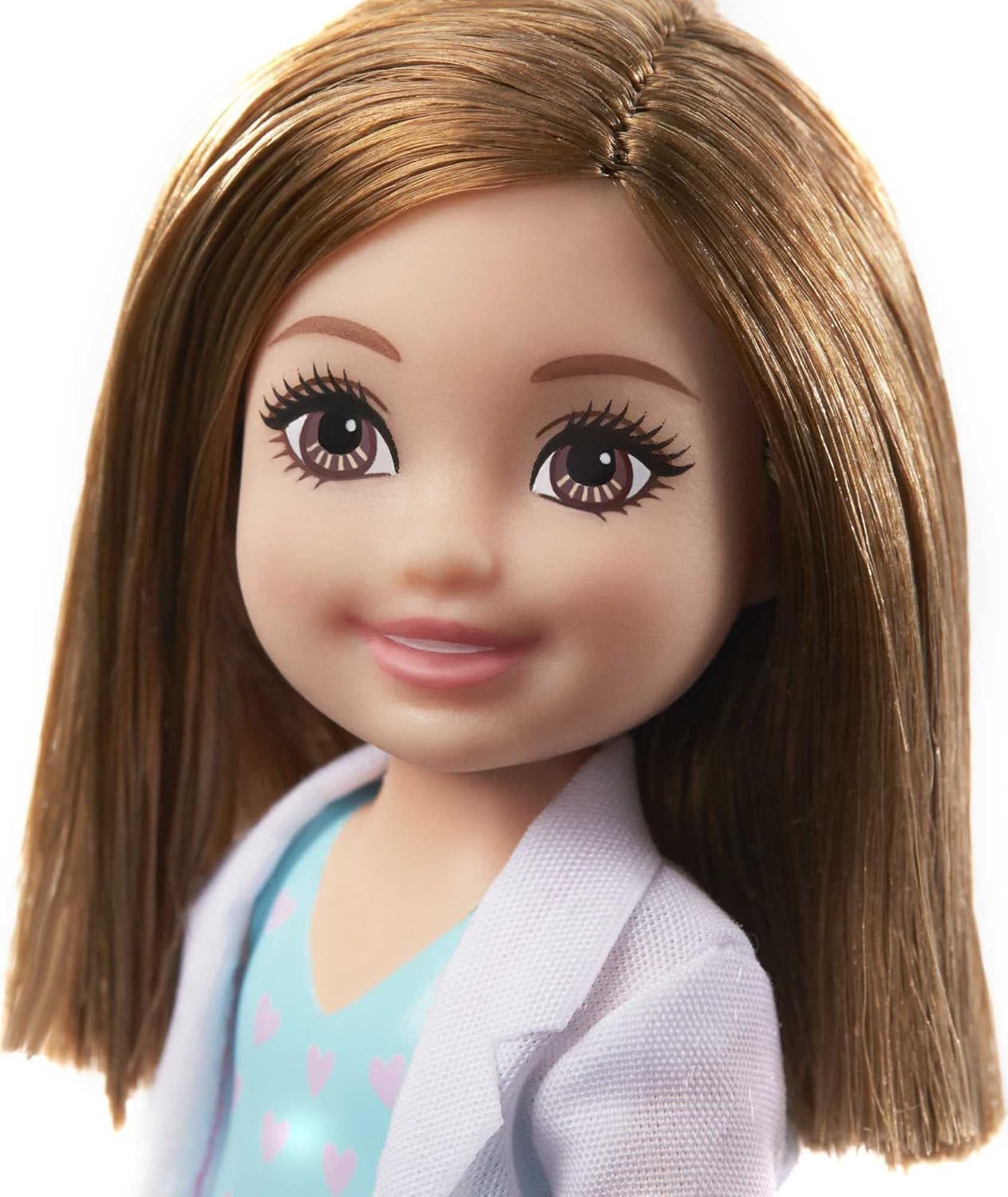 Arjoos | Barbie Chelsea Can Be Playset - Brunette Chelsea Doctor Doll (6-in/15.24-cm) | Clipboard, EKG Reader, Band - aid Stickers,2 Medical Tools, Teddy Bear, Great Gift for kids | Birthday Gifts for Kids - Ages - 3+