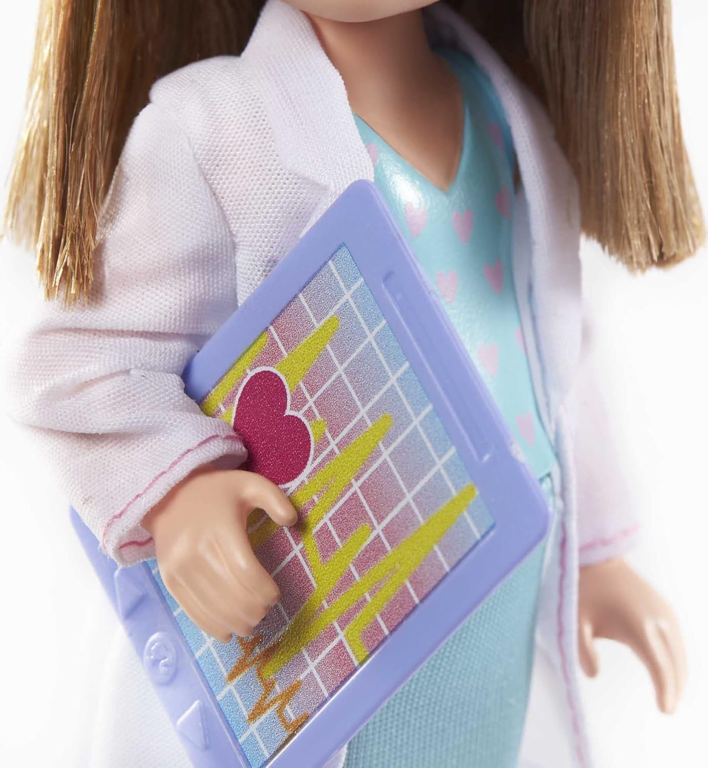 Arjoos | Barbie Chelsea Can Be Playset - Brunette Chelsea Doctor Doll (6-in/15.24-cm) | Clipboard, EKG Reader, Band - aid Stickers,2 Medical Tools, Teddy Bear, Great Gift for kids | Birthday Gifts for Kids - Ages - 3+