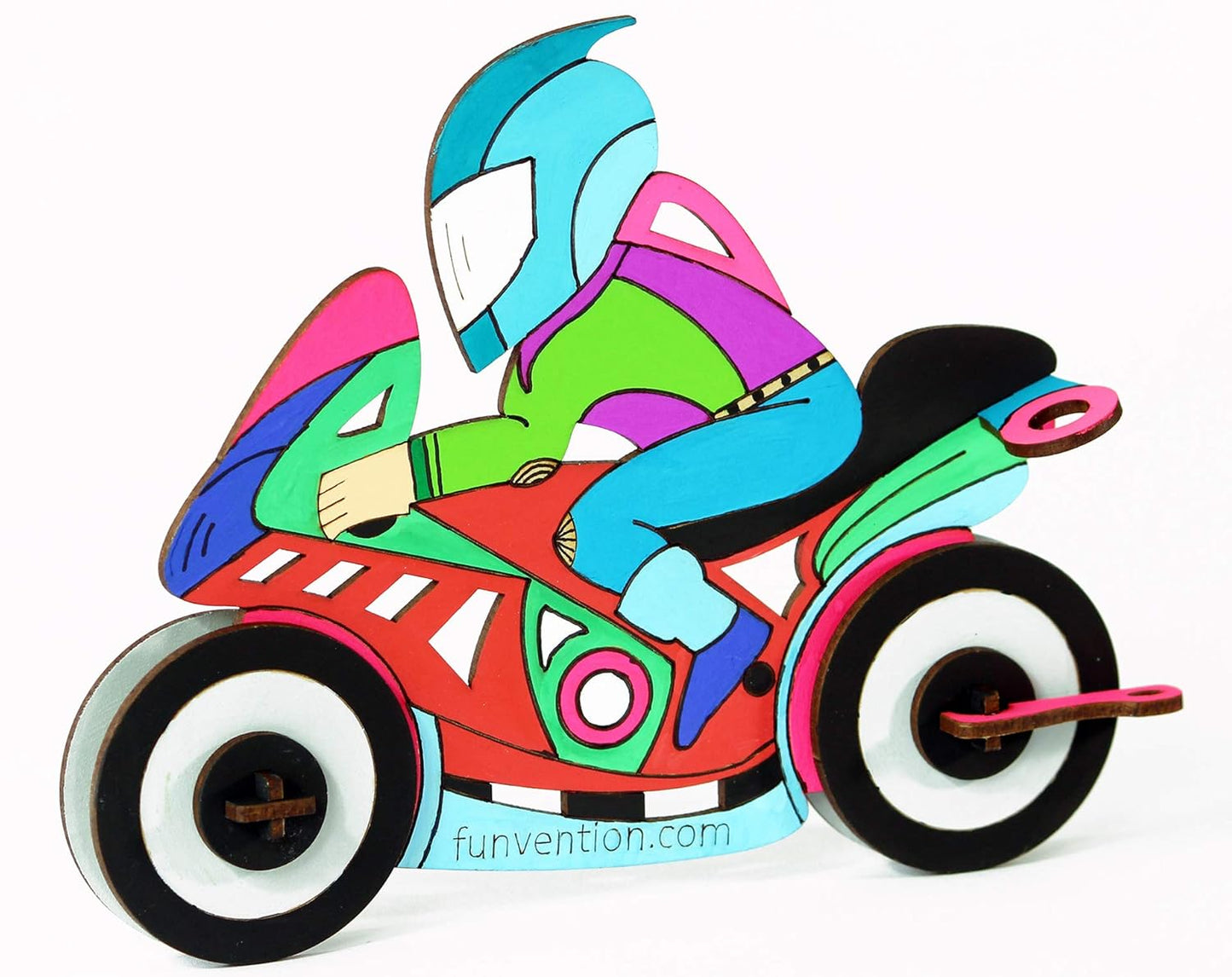 Arjoos | Bike Pen Stand - 3D Colouring Model | DIY Desk Organizer Pen Stand | STEM Learning 3D Puzzle Toy -Art, Colouring and Painting Kit | Birthday Gifts for Kids - Age - 5+Years