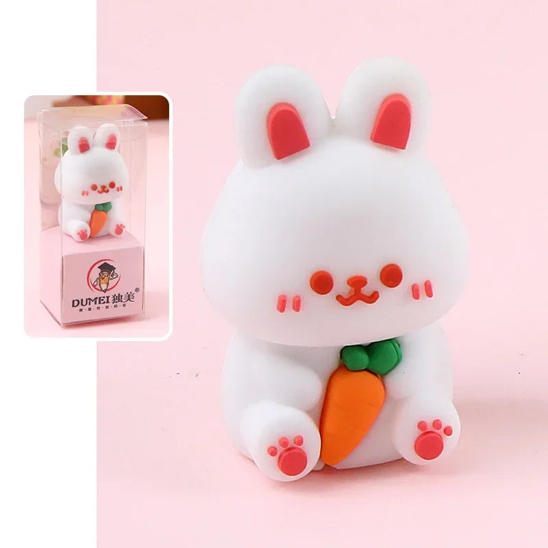 Arjoos | 1 Pc Rubber Cute Pencil Mini Sharpeners Cartoon Standard Pencil Cutting Machine Student School