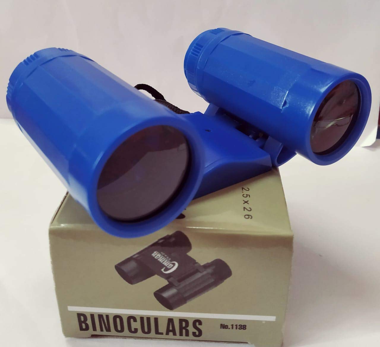 Arjoos | Camman X-Small Blue Kids Binoculars – Polarized Folding Telescope for Day & Night Use – Compact, Lightweight, 2.5x Magnification | Birthday Gifts for Kids - Pack of 1 - ( Ages - 3+ )