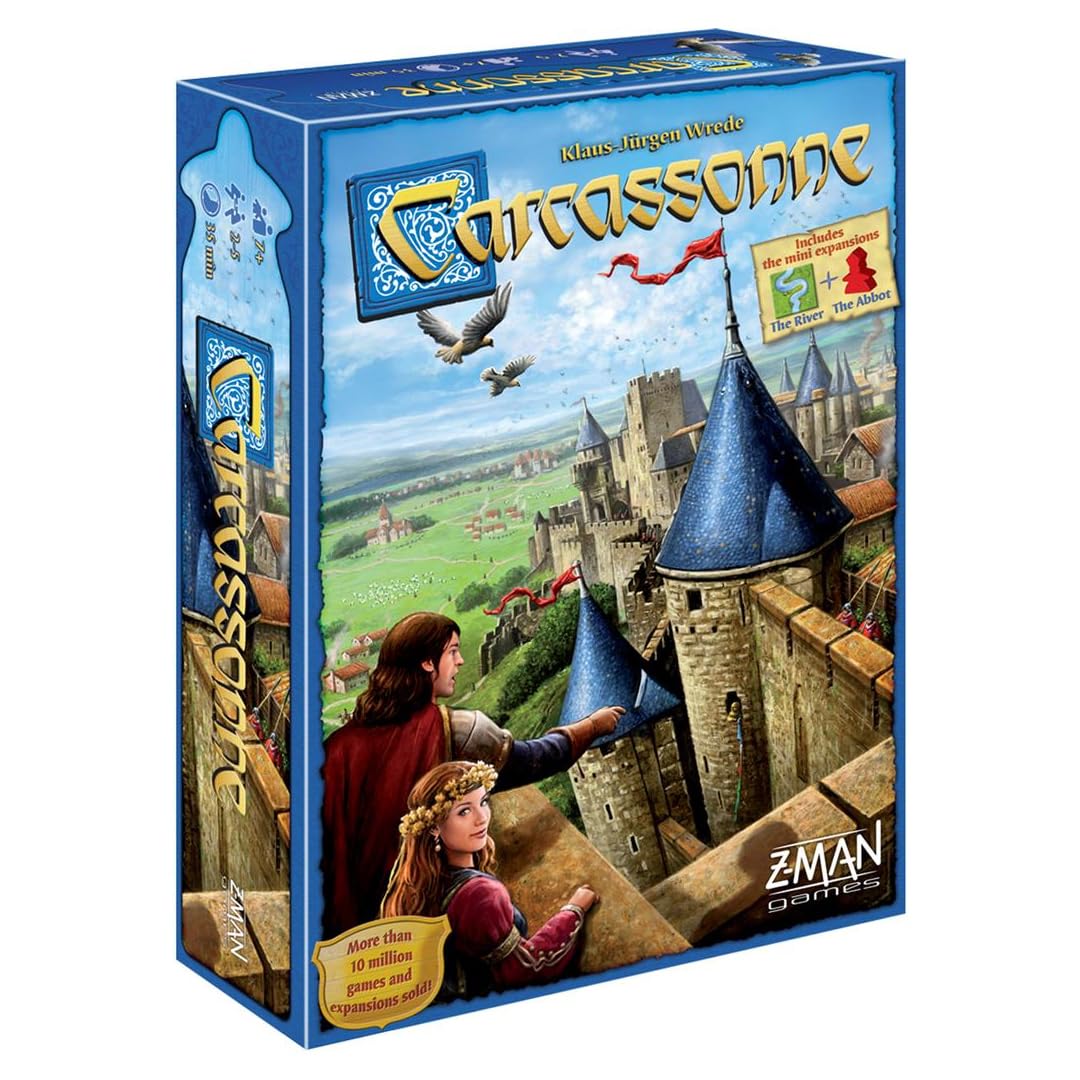 Arjoos | Carcassonne New Edition Strategy Game & War Board Game | Board Games for Adults - ( 2-5 Players ) | Birthday Gifts for Kids - Pack of 1 - ( Ages - 5+ )