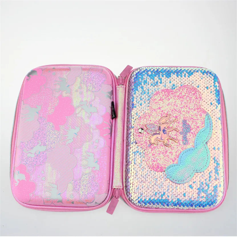 Arjoos | Crown Unicorn Gifts for Girls | Cute Large Hardtop Pencil Case with Compartment | Kids School Supply Organizer Stationery Box | Zipper Pouch | Return Gifts For Kids .