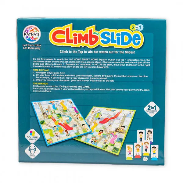 Arjoos | 2 In 1 Climb Slide Double Sided Playing Board | Fun & Safe for Little Adventurers | Double Sided Playing Board| Birthday Gifts for Kids - Age - 4+Years