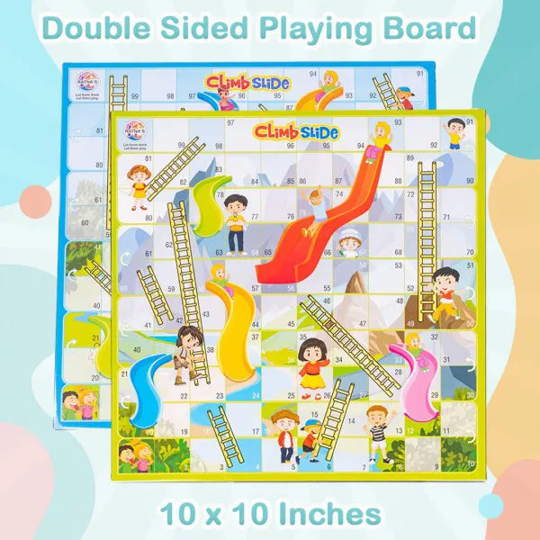 Arjoos | 2 In 1 Climb Slide Double Sided Playing Board | Fun & Safe for Little Adventurers | Double Sided Playing Board| Birthday Gifts for Kids - Age - 4+Years