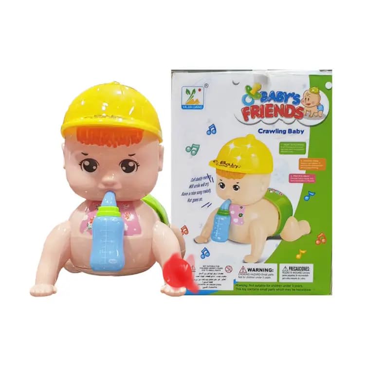 Arjoos | Cute Crawling Baby Toy | Musical Crawling Baby | Crawling Toys | Musical Toy for Kid | Sound Toys | Baby Activity Toy for Kids | Birthday Gifts for Kids - Pack of 1 - ( Ages - 3+ )