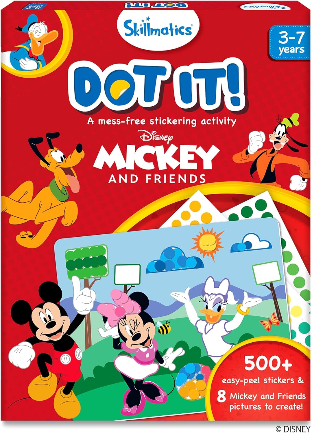 Arjoos | Dot It Disney Mickey and Friends - Art Activity | Mess-Free Sticker Art for Kids | Craft Kits, DIY Activity, Scrapbooking, Gifts | Birthday Gifts for Kids - Age - 3+Years