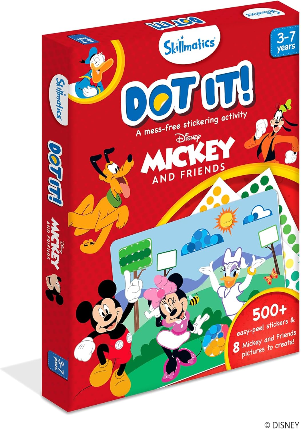 Arjoos | Dot It Disney Mickey and Friends - Art Activity | Mess-Free Sticker Art for Kids | Craft Kits, DIY Activity, Scrapbooking, Gifts | Birthday Gifts for Kids - Age - 3+Years