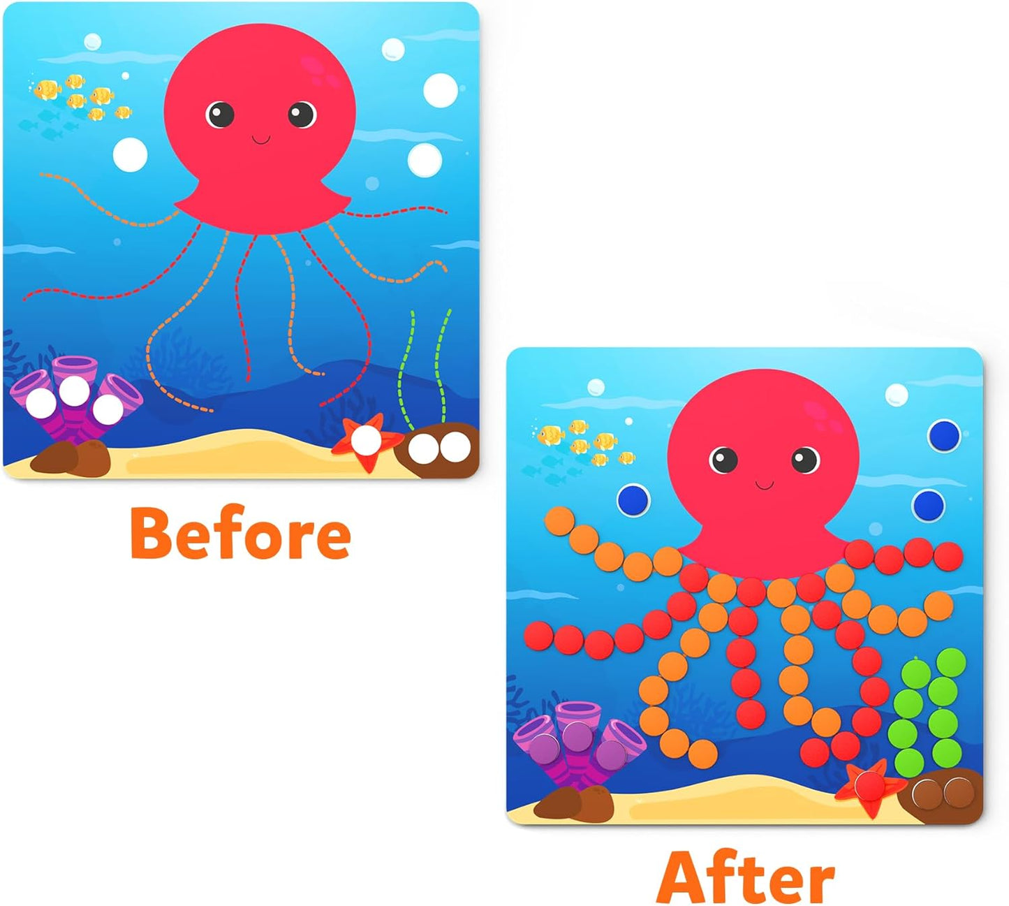 Arjoos | Dot It with Magnets Animal Planet - Art Activity | No Mess Repeatable Art for Kids | Craft Kits, DIY Creative Activity | Birthday Gifts for Kids - Age - 3+Years