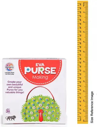 Arjoos | EVA Peacock Purse Making Kit for Kids – DIY Craft Activity Set with Pre-Cut Foam Pieces | Fun Art & Craft Gift for Girls | Educational & Creative Toy (Peacock Design) | Birthday Gifts for Kids - Pack of 1 - ( Ages - 3+ )