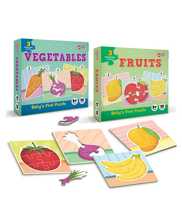 Arjoos Babys First Jigsaw Puzzle Set of for Kids Fruits and