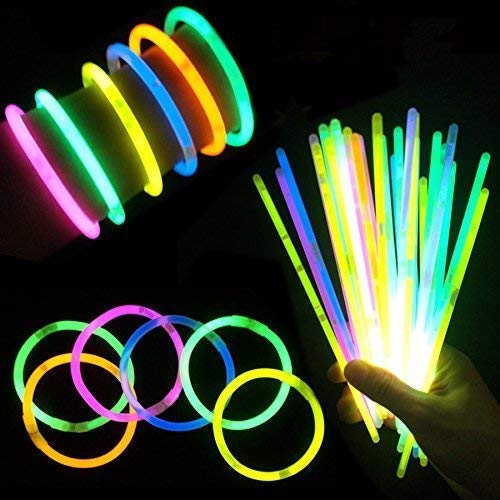 Arjoos | Glow Sticks Bracelets - 50 Pack Glow in The Dark Party Favors for Kids & Adults | Mixed Colors Glow Bands for Parties, Birthdays, Halloween, Camping, Raves - 1 Pack
