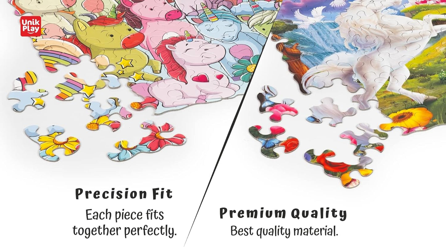 Arjoos | Go Crazy Unicorn Jigsaw Puzzle for Kids | 180 Unique Shaped Puzzle Pieces | No straight edges and Corners | Birthday Gifts for Girls - Age - 8+Years