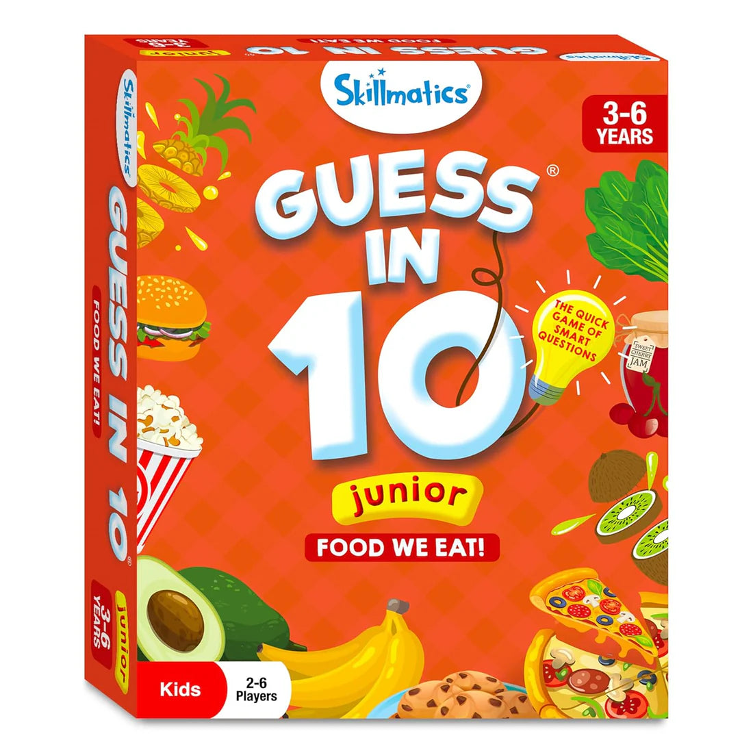 Arjoos | Guess in 10 Junior Food We Eat - Card Game | Who Love Board Games and Educational Toys, Travel Friendly | Birthday Gifts for Kids - Age - 3+Years