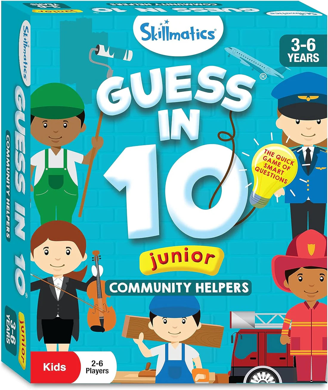 Arjoos | Guess in 10 Junior Community Helpers - Card Game | Board Games and Educational Toys, Travel Friendly | Perfect Gift For Teens , Adults & Family Fun Board Games | (Ages 3+)