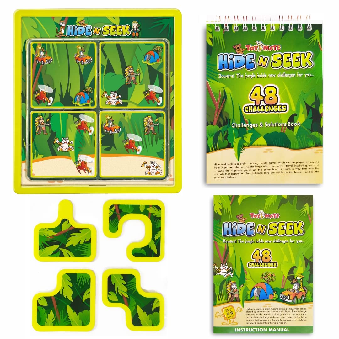 Arjoos | Hide & Seek Jungle- 48 Challenges | Jungle theme puzzle | Brain Teasing Puzzle Game For Kids | Birthday Gift For Kids - ( Ages - 5+ Years )