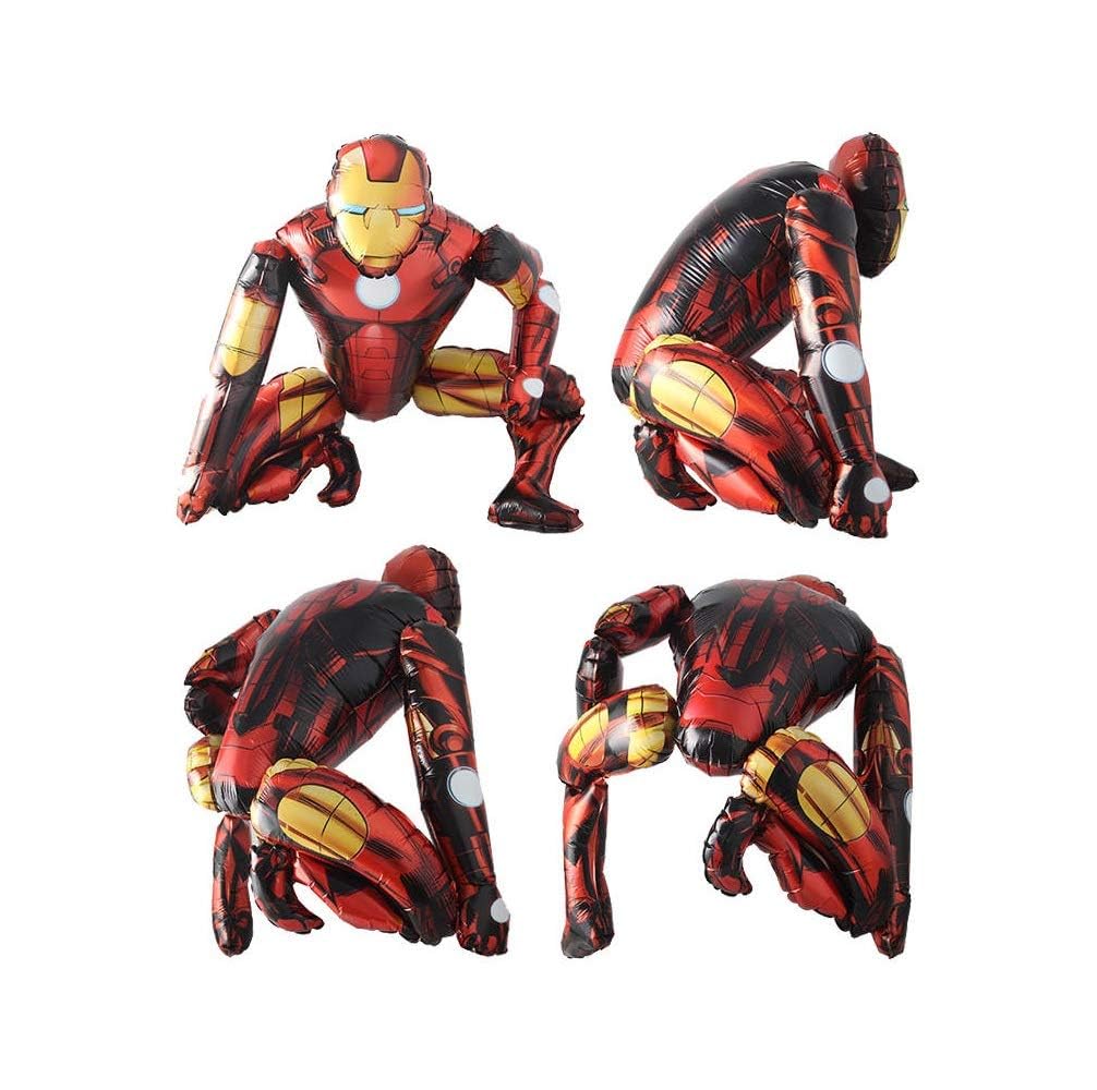 Arjoos | Ironman 3D Figure Shape Foil Premium Balloon for Kids | Superhero Theme - Size 55 cm X 63 cm | Ironman 3D Real Life Balloon |Party supplies Kit For Birthday Parties - ( Pack of 1 )