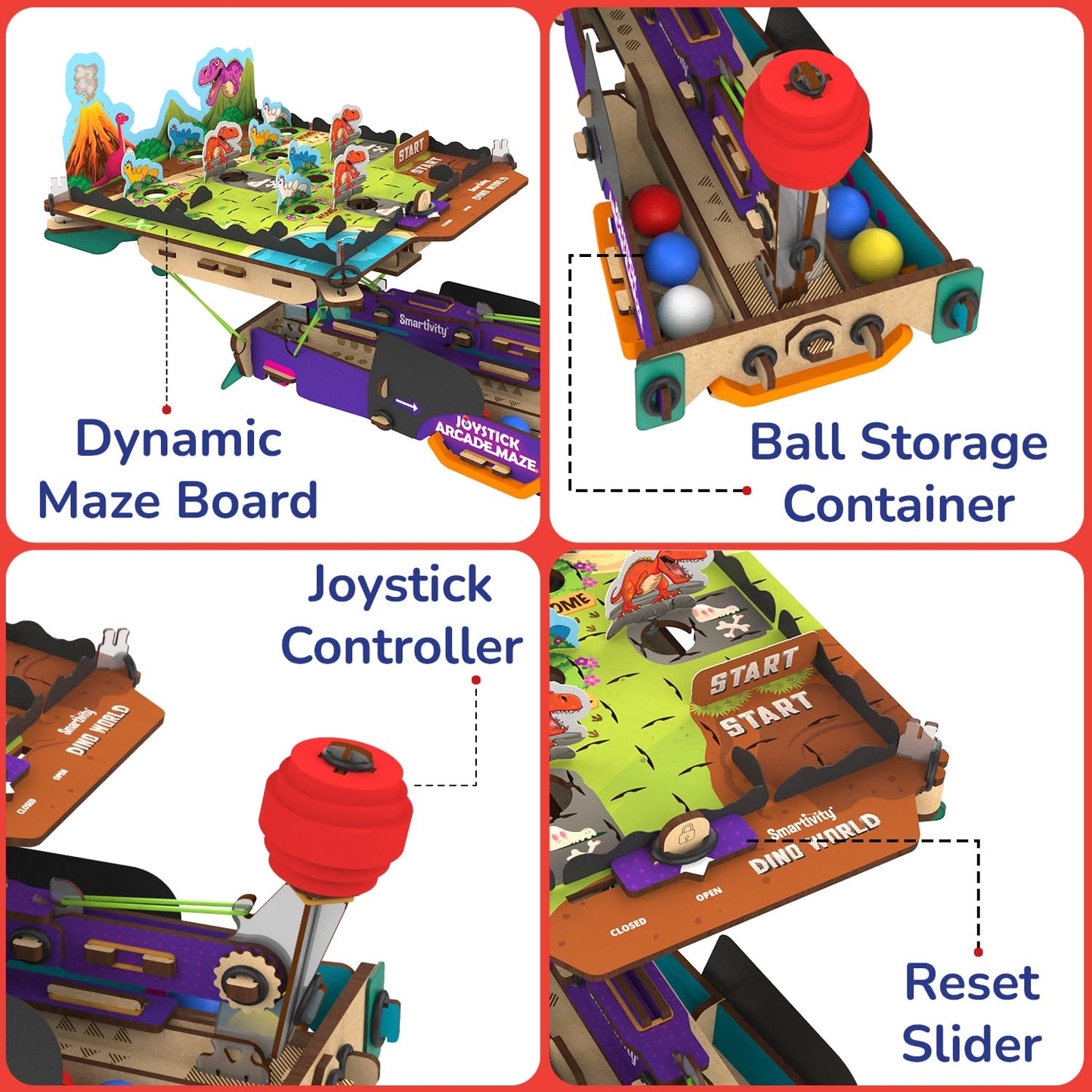 Arjoos | Joystick Arcade Maze Toy | 2in1 Space & Jungle Theme Adventures | STEM Educational DIY Science Toys | Birthday Gifts for Kids - Age - 6+Years