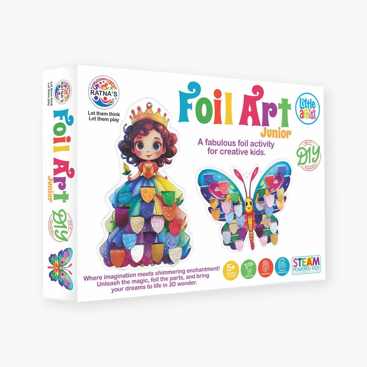 Arjoos Junior Foil Art Kit DIY Creative Activity Kit STEAM
