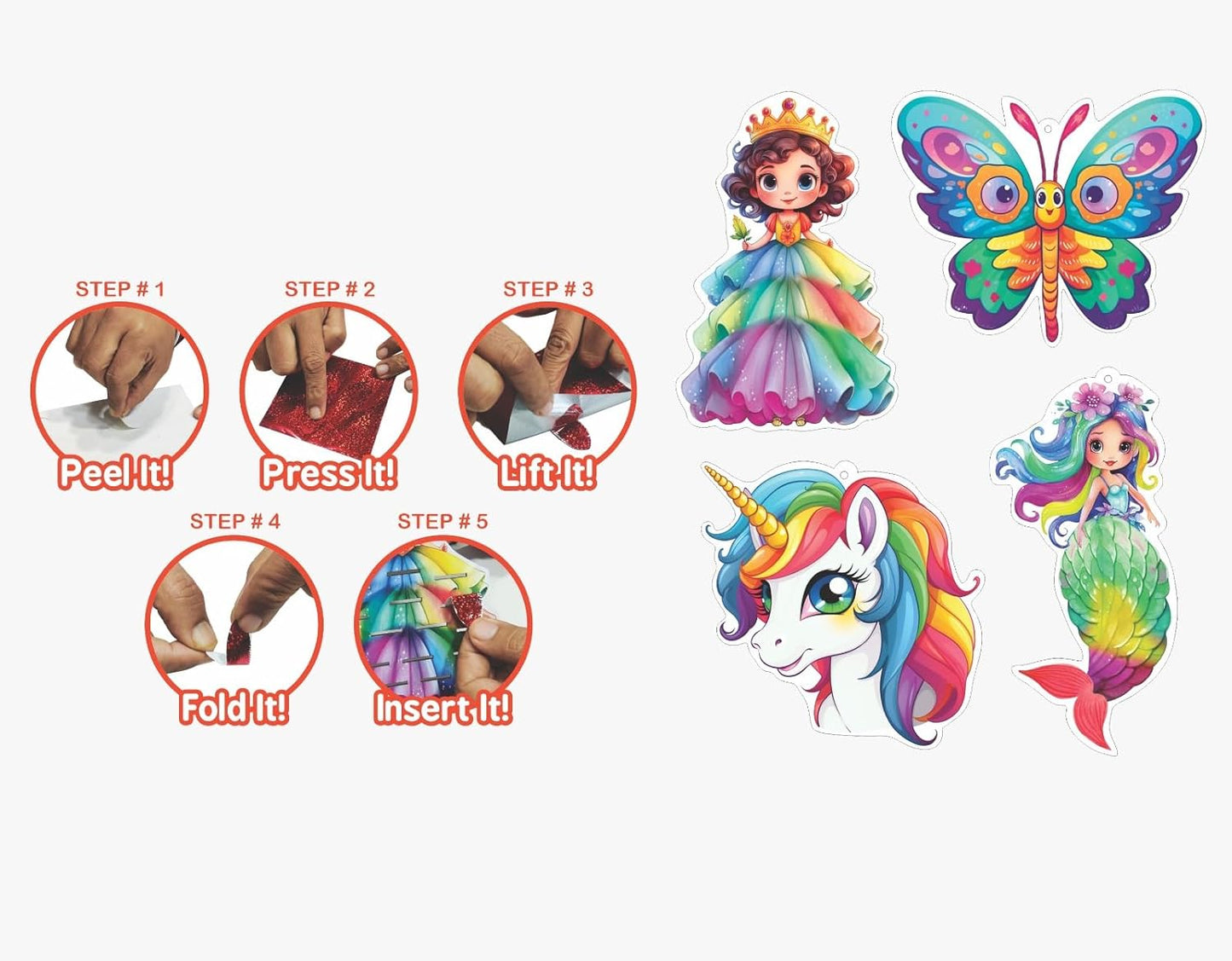 Arjoos | Junior Foil Art Kit - DIY Creative Activity Kit | STEAM Powered Art & Craft Activity | 3D Foil Art Designs , Foil Fun Craft Kits & Supplies | Birthday Gifts for Kids - Age - 5+Years