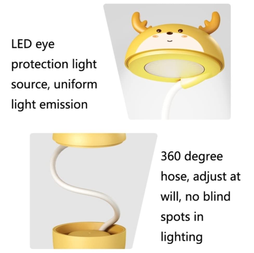 Arjoos | LED Rechargeable Table Lamp for Study, Home, Office – Portable Desk Light with Adjustable Brightness | USB Charging | Random Colors & Designs | Birthday Gifts for Kids - Pack of 1 - ( Ages - 3+ )