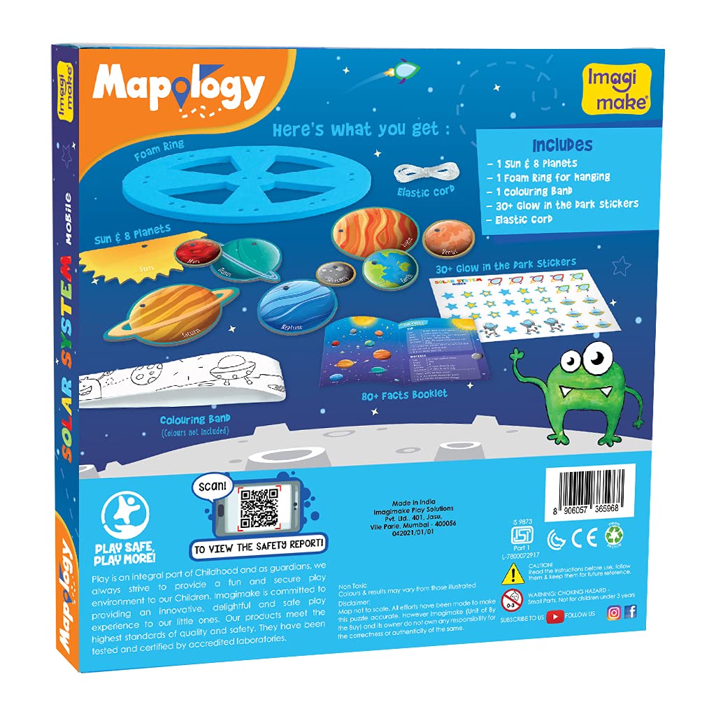 Arjoos | Mapology Solar System - Educational Toy and Learning Aid for Boys and Girls | Solar System Map Puzzle | Jigsaw Puzzle | Kids | for Kids Age 5+ | Toy for Boys and Girls