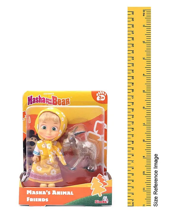 Arjoos | Masha and the Bear with Her Goat Friend Toys – Multicolour, 12 cm Tall | Perfect Collectible Playset for Kids | Fun and Durable Figurines for Imaginative Play | Birthday Gift For Kids - ( Ages - 3+ )