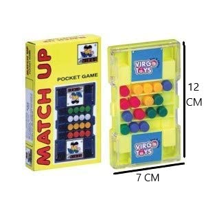 Arjoos | Matchup Pocket Puzzle Strategic Game – Brain Teaser & Traditional Challenging Board Game for Kids & Adults | Birthday Gifts for Kids - Pack of 1 - ( Ages - 3+ )