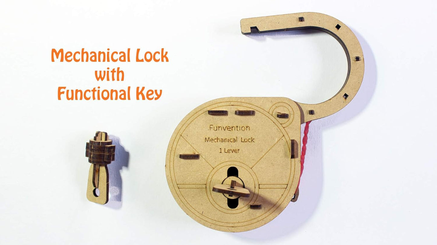Arjoos | Mechanical Lock - DIY Working Lock Model | For Little Scientist In Every for Kid Fantasy Build | Stem Learning Utility | Birthday Gifts for Kids | (Ages 6+)