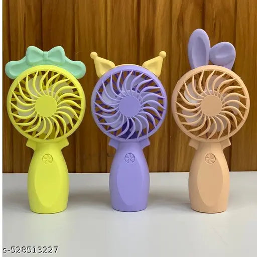 Arjoos | Mini Portable USB Hand Fan with Rechargeable Battery – Personal Cooling Fan with Stand Holder | Compact Travel Fan for Home, Office, Indoor & Outdoor Use | Birthday Gifts for Kids - Pack of 1 - ( Ages - 3+ )