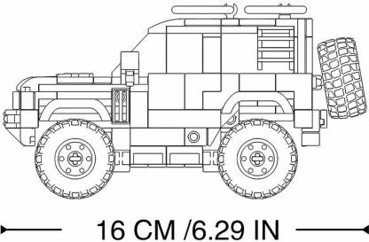 Arjoos | Sluban Orv Suv Building Blocks, Construction Toy for Kids 317 pieces | Toys Morden Military B1013 T300 Tank SUV Car | 302PCS Bricks Off-road Vehicle Compactable With Leading Brands (Green) | Ages 8+ | Toys for kids