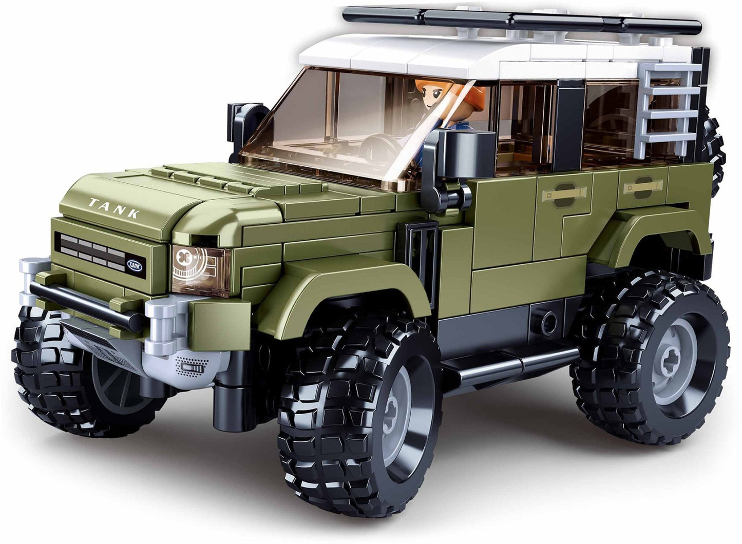 Arjoos | Sluban Orv Suv Building Blocks, Construction Toy for Kids 317 pieces | Toys Morden Military B1013 T300 Tank SUV Car | 302PCS Bricks Off-road Vehicle Compactable With Leading Brands (Green) | Ages 8+ | Toys for kids