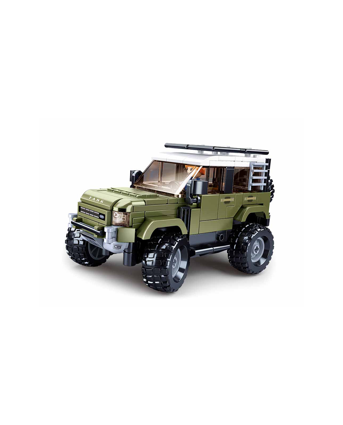 Arjoos | Sluban Orv Suv Building Blocks, Construction Toy for Kids 317 pieces | Toys Morden Military B1013 T300 Tank SUV Car | 302PCS Bricks Off-road Vehicle Compactable With Leading Brands (Green) | Ages 8+ | Toys for kids