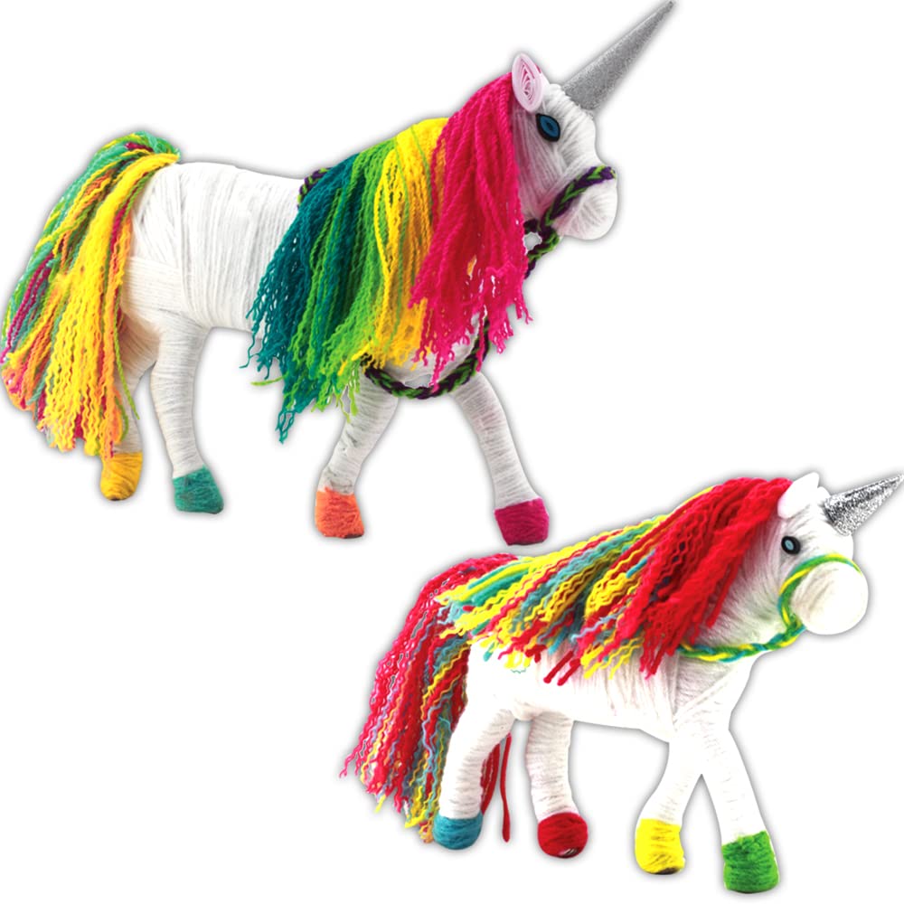 Arjoos | Mom and Baby Yarn Unicorns - Unicorn Toy | Art and Craft Set for Girls | Games for Girls Age 8 to12 Craft | Birthday Gifts for Kids - Age - 8+Years