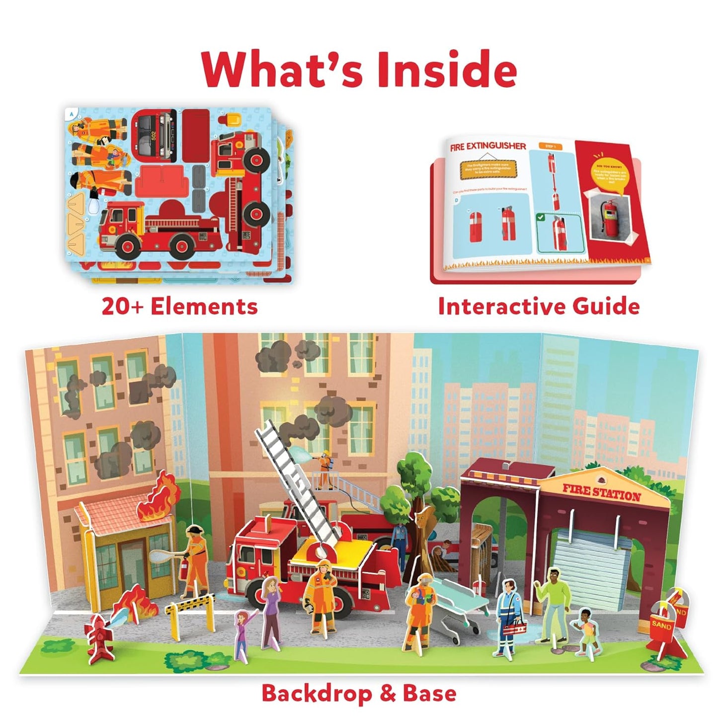 Arjoos | My World-Firefighters To The Rescue | Preschool Learning Toy | Stem Building Playset & Learning Toy | Birthday Gifts for Kids - Age - 3+Years
