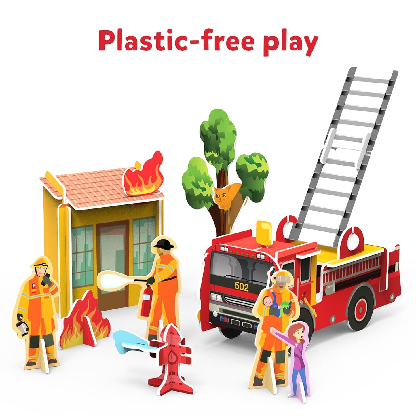 Arjoos | My World-Firefighters To The Rescue | Preschool Learning Toy | Stem Building Playset & Learning Toy | Birthday Gifts for Kids - Age - 3+Years